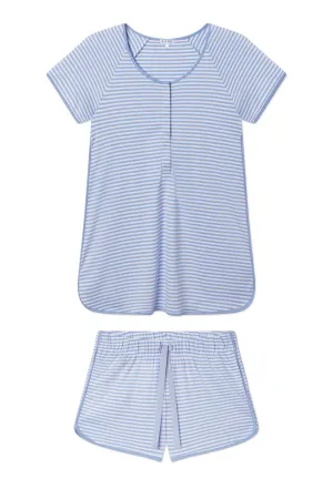Pima Maternity Shorts Set in Hydrangea