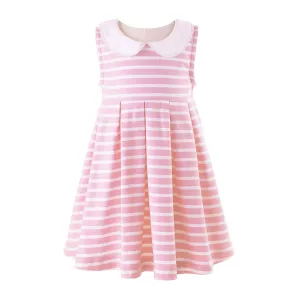 Pink Breton Striped Jersey Dress