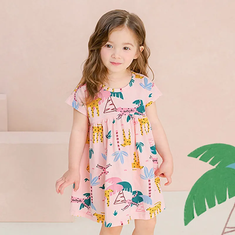 Pink Forest Cheetah Dress 2405MM20