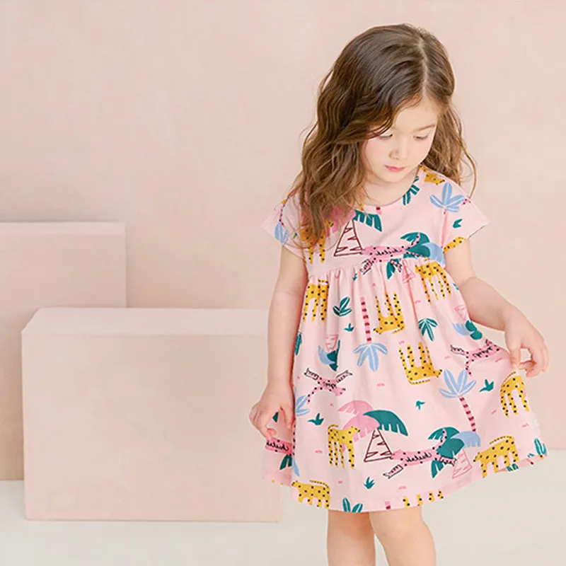 Pink Forest Cheetah Dress 2405MM20