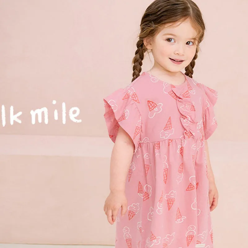 Pink Ice Cream Frills Dress 2405MM15