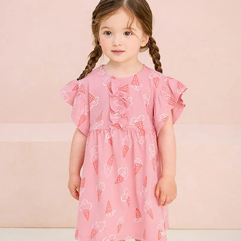 Pink Ice Cream Frills Dress 2405MM15