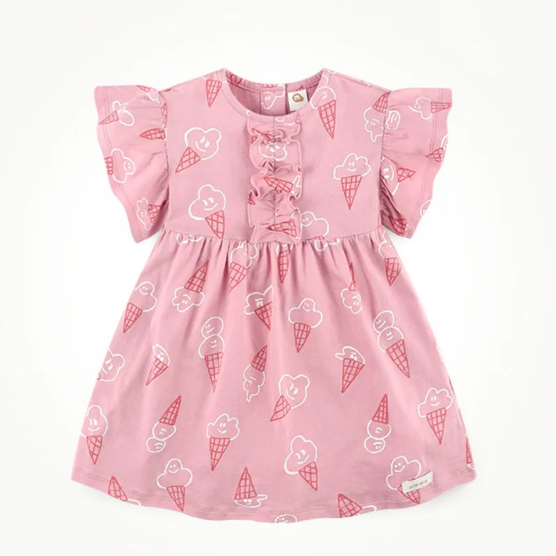 Pink Ice Cream Frills Dress 2405MM15