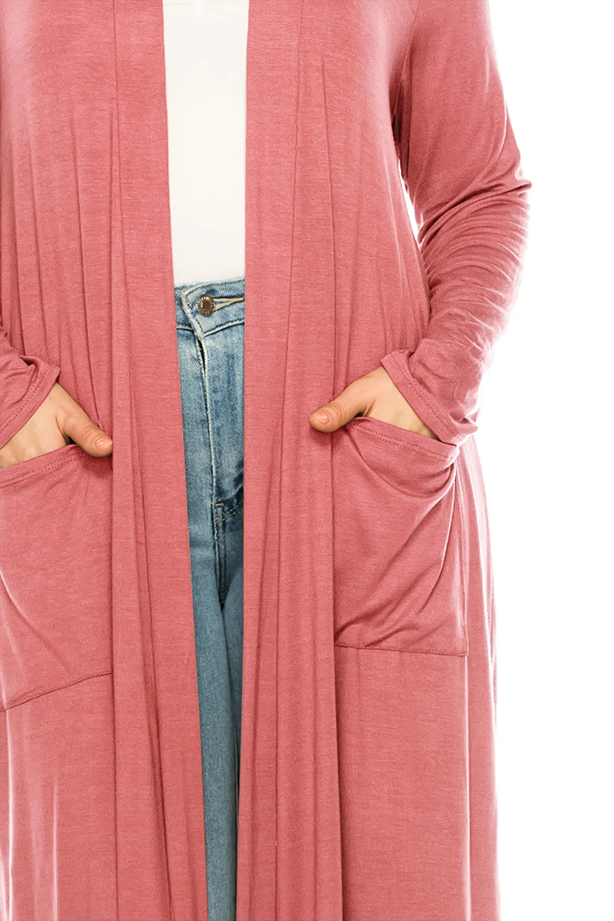 Plus Size, Casual Long Open Front Drape Lightweight Duster Sweater Cardigan V5611 $12Each