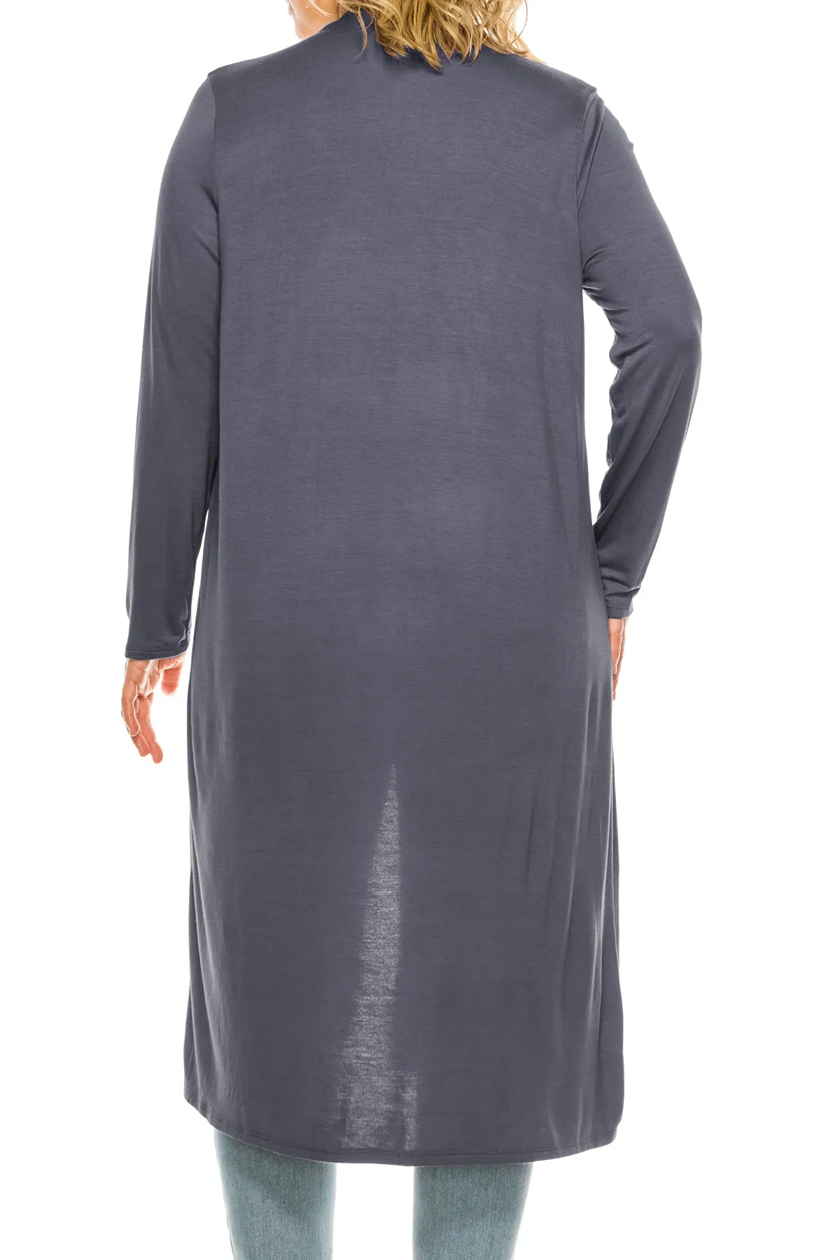 Plus Size, Casual Long Open Front Drape Lightweight Duster Sweater Cardigan V5611 $12Each