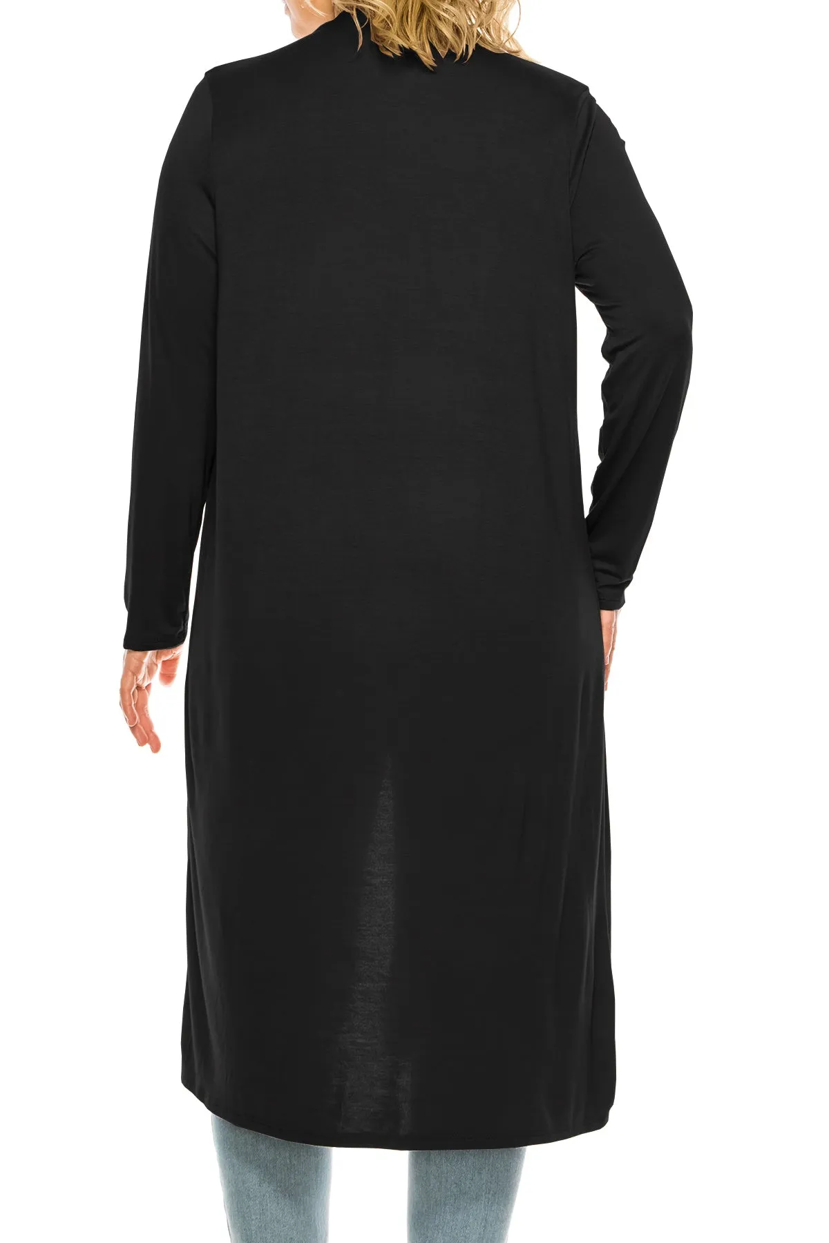 Plus Size, Casual Long Open Front Drape Lightweight Duster Sweater Cardigan V5611 $12Each