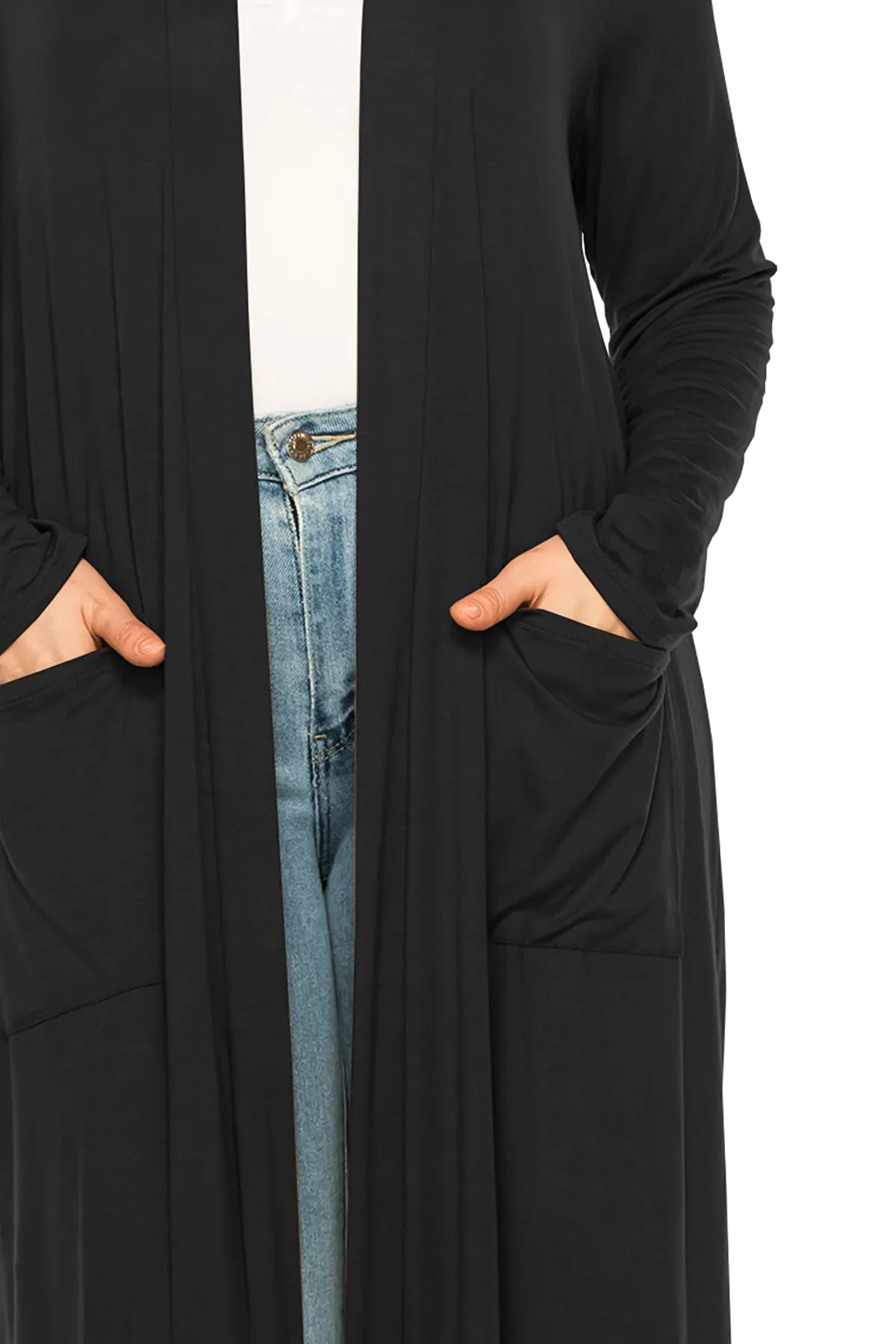 Plus Size, Casual Long Open Front Drape Lightweight Duster Sweater Cardigan V5611 $12Each