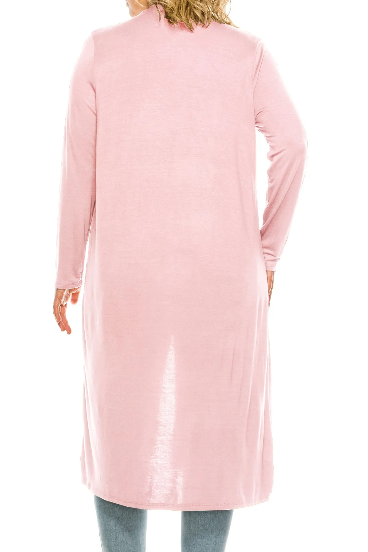Plus Size, Casual Long Open Front Drape Lightweight Duster Sweater Cardigan V5611 $12Each