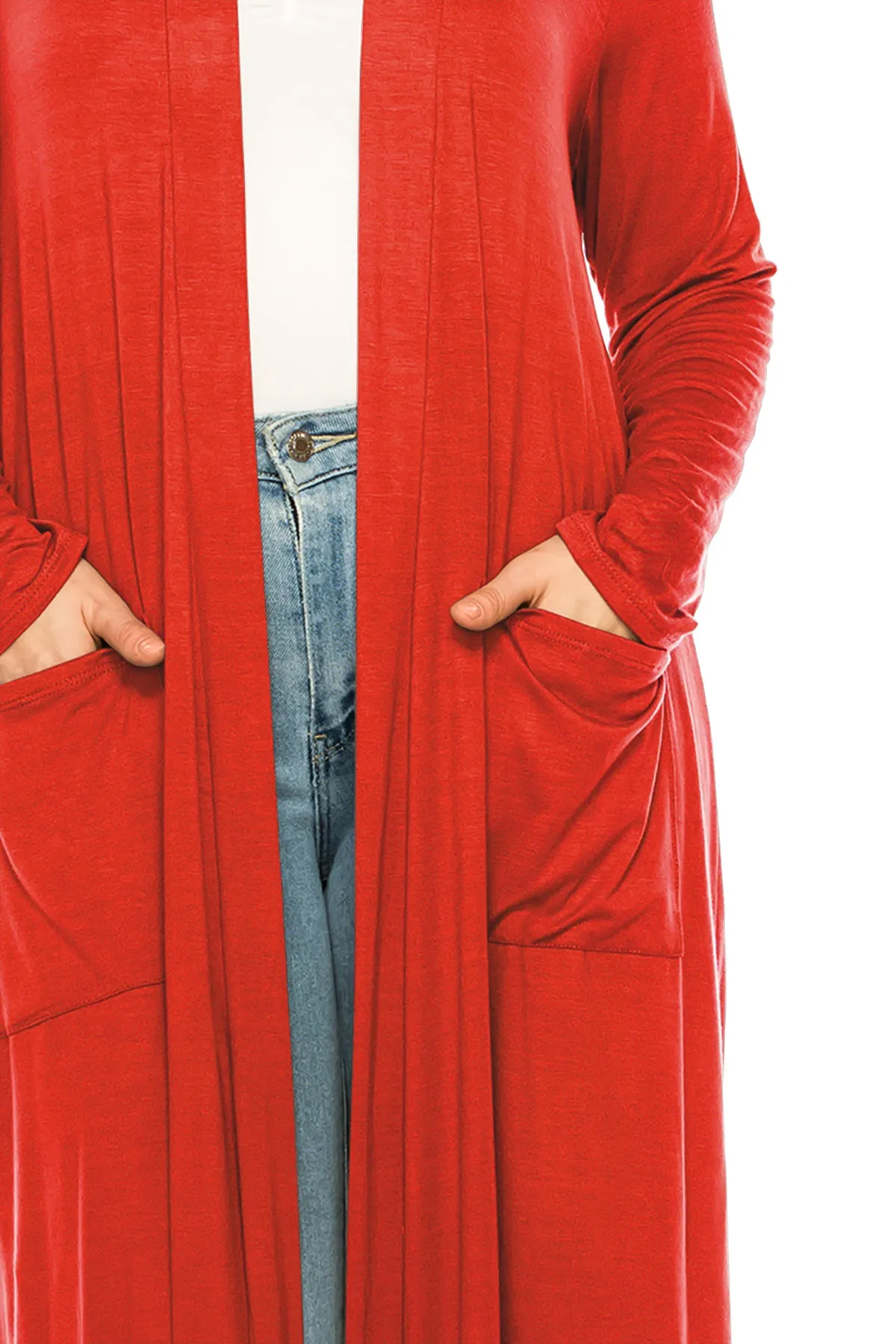 Plus Size, Casual Long Open Front Drape Lightweight Duster Sweater Cardigan V5611 $12Each