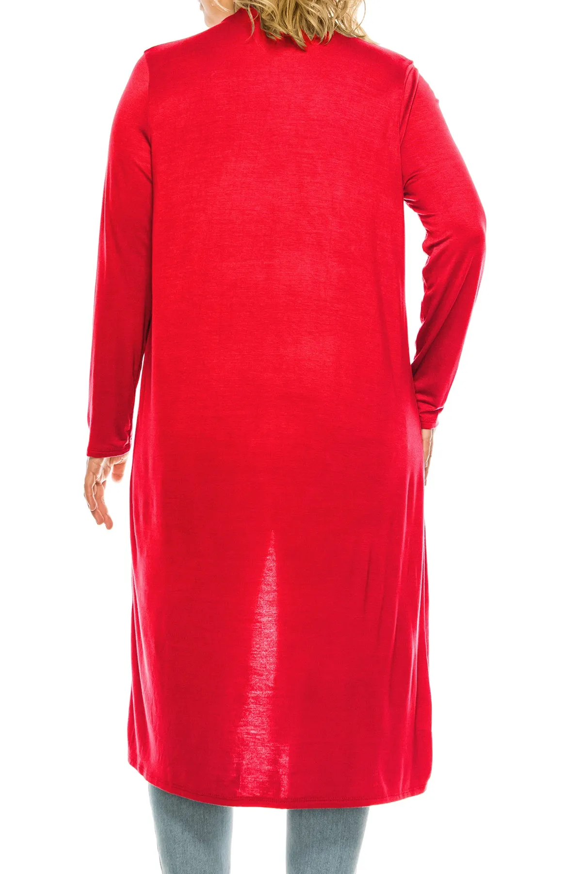 Plus Size, Casual Long Open Front Drape Lightweight Duster Sweater Cardigan V5611 $12Each
