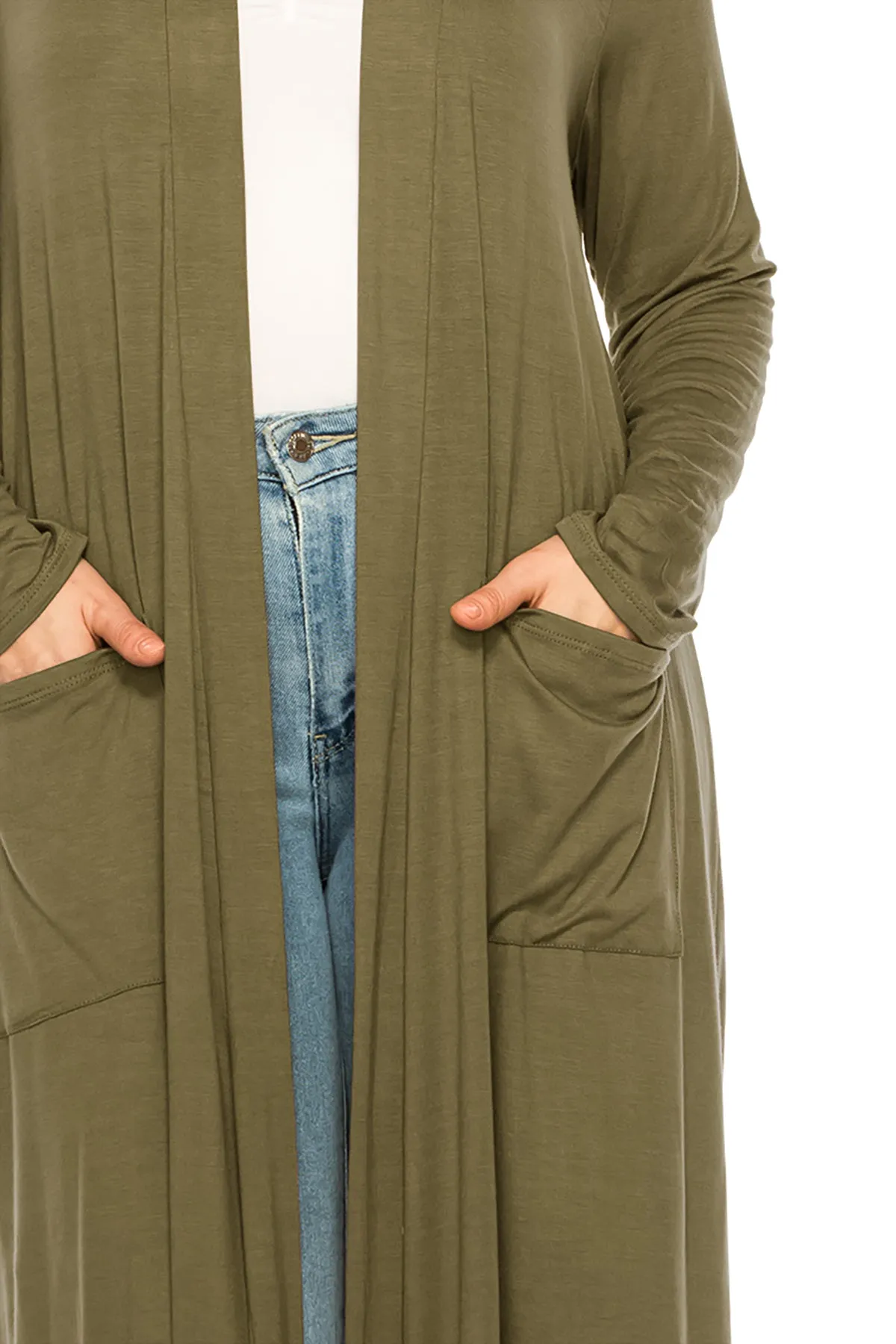Plus Size, Casual Long Open Front Drape Lightweight Duster Sweater Cardigan V5611 $12Each
