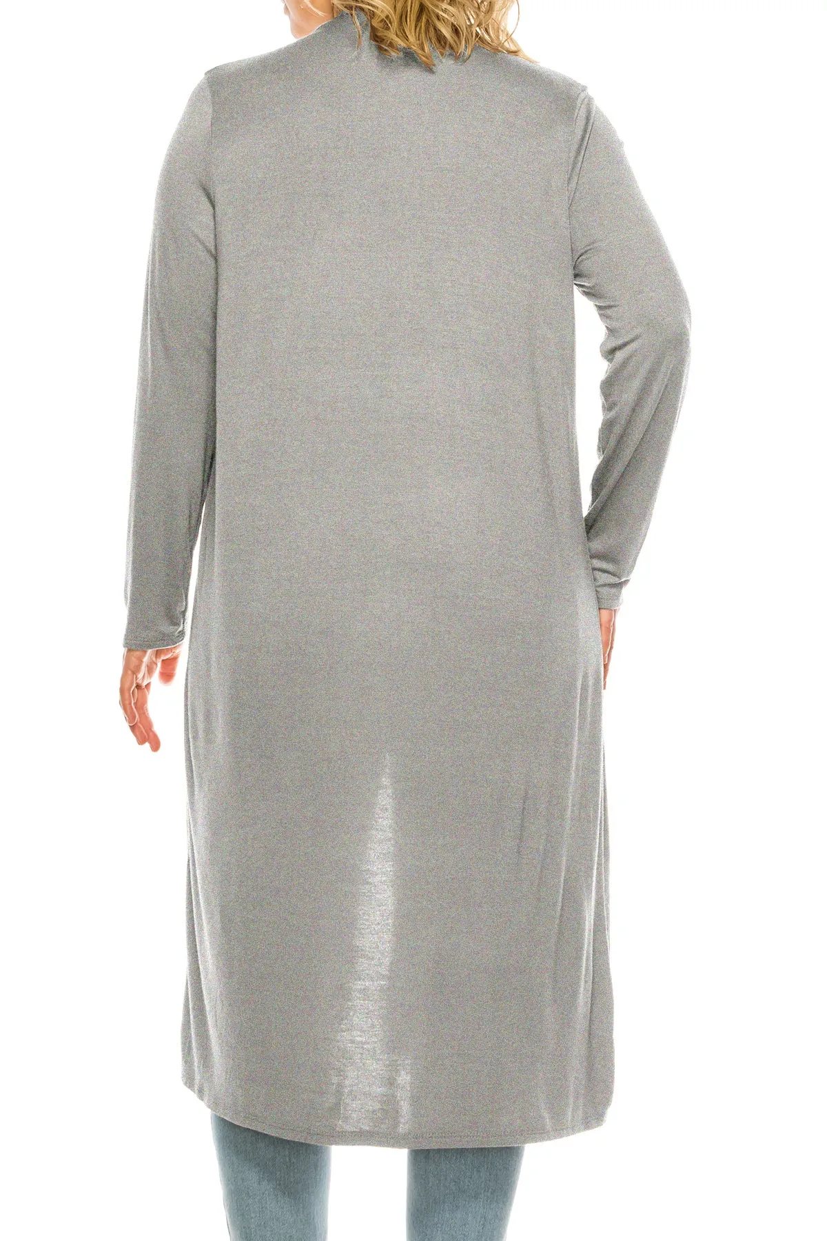 Plus Size, Casual Long Open Front Drape Lightweight Duster Sweater Cardigan V5611 $12Each