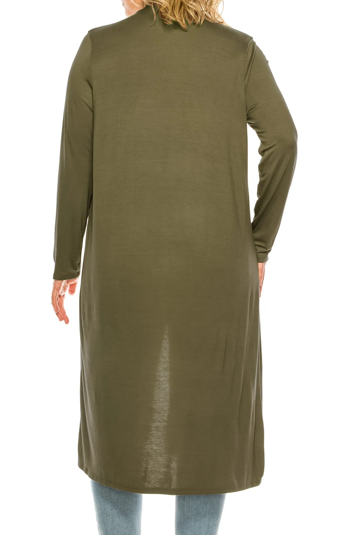 Plus Size, Casual Long Open Front Drape Lightweight Duster Sweater Cardigan V5611 $12Each