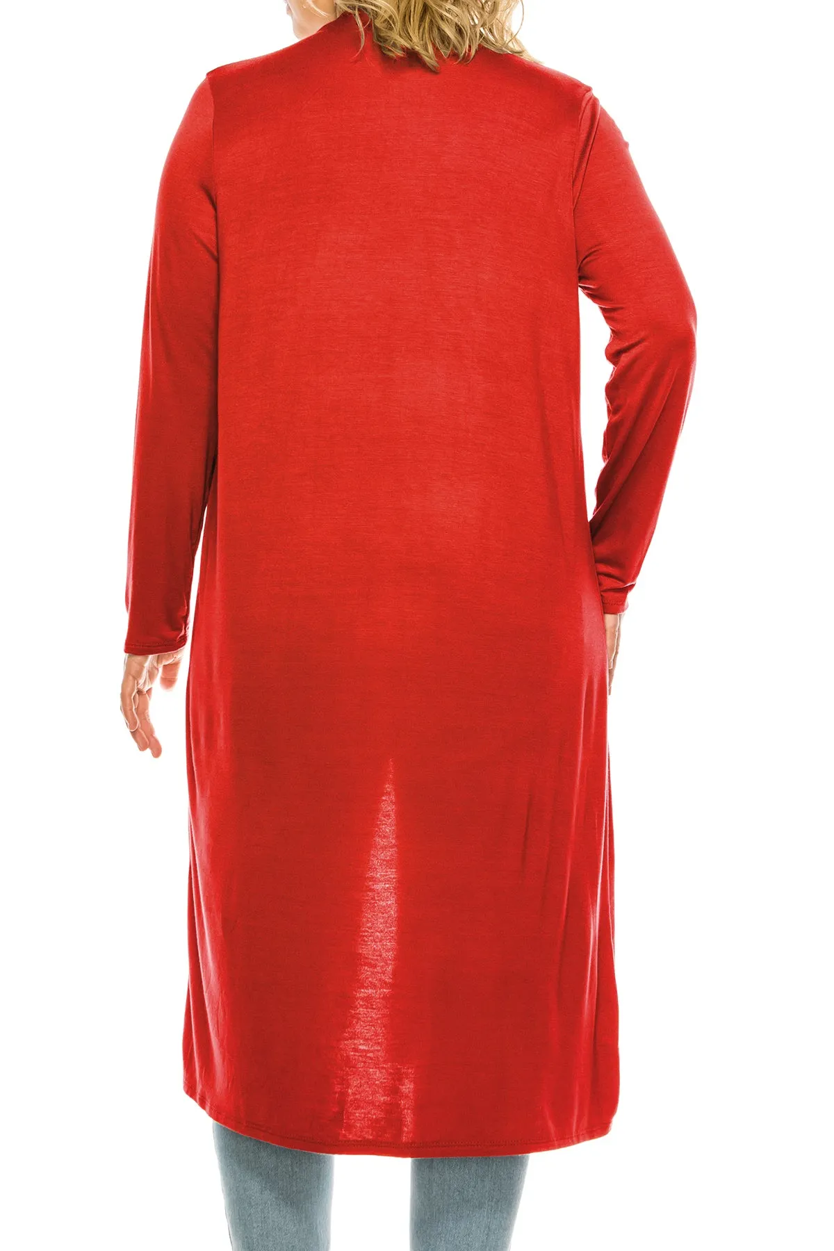 Plus Size, Casual Long Open Front Drape Lightweight Duster Sweater Cardigan V5611 $12Each