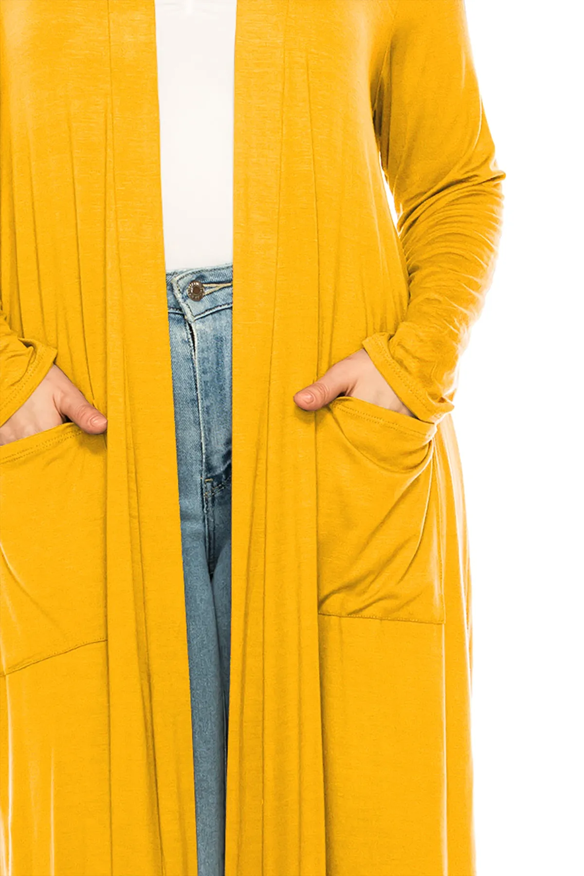 Plus Size, Casual Long Open Front Drape Lightweight Duster Sweater Cardigan V5611 $12Each