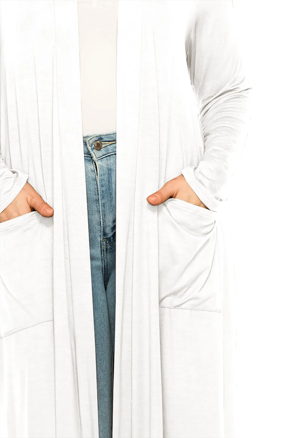 Plus Size, Casual Long Open Front Drape Lightweight Duster Sweater Cardigan V5611 $12Each