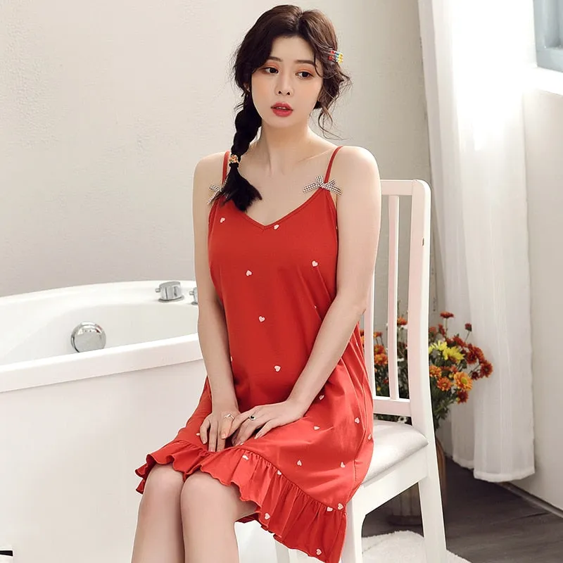 Plus Size Sensual & Comfy Spaghetti Strap Night Dress