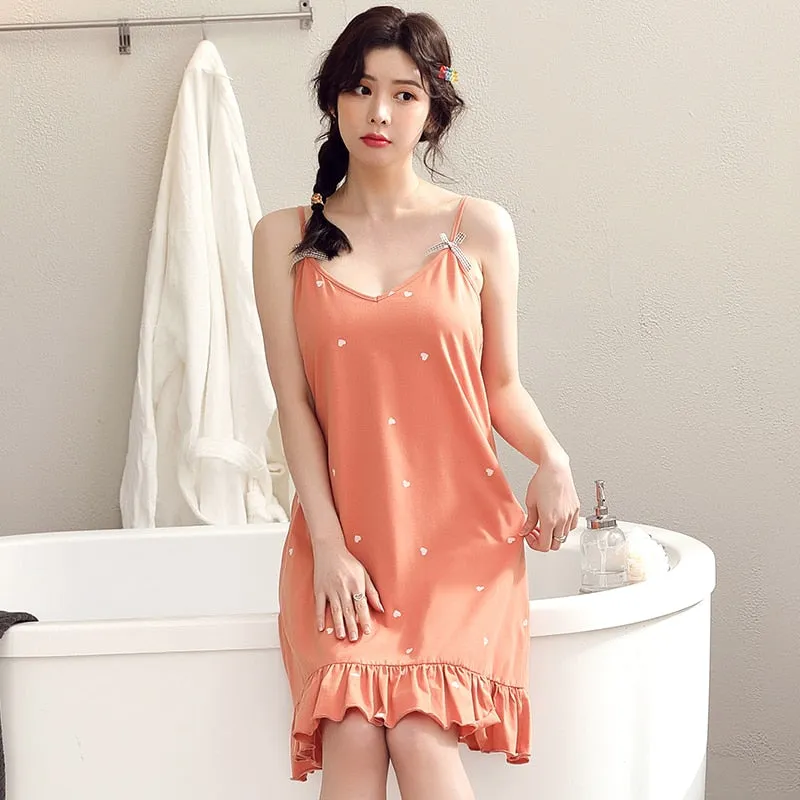 Plus Size Sensual & Comfy Spaghetti Strap Night Dress