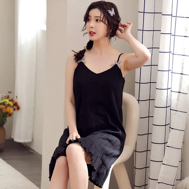 Plus Size Sensual & Comfy Spaghetti Strap Night Dress