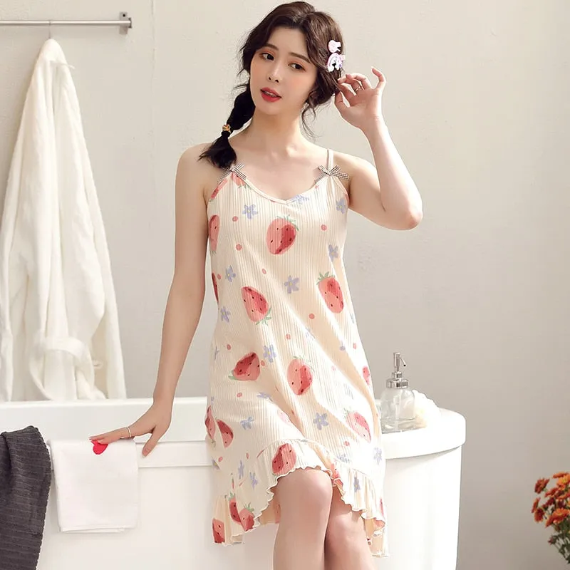 Plus Size Sensual & Comfy Spaghetti Strap Night Dress