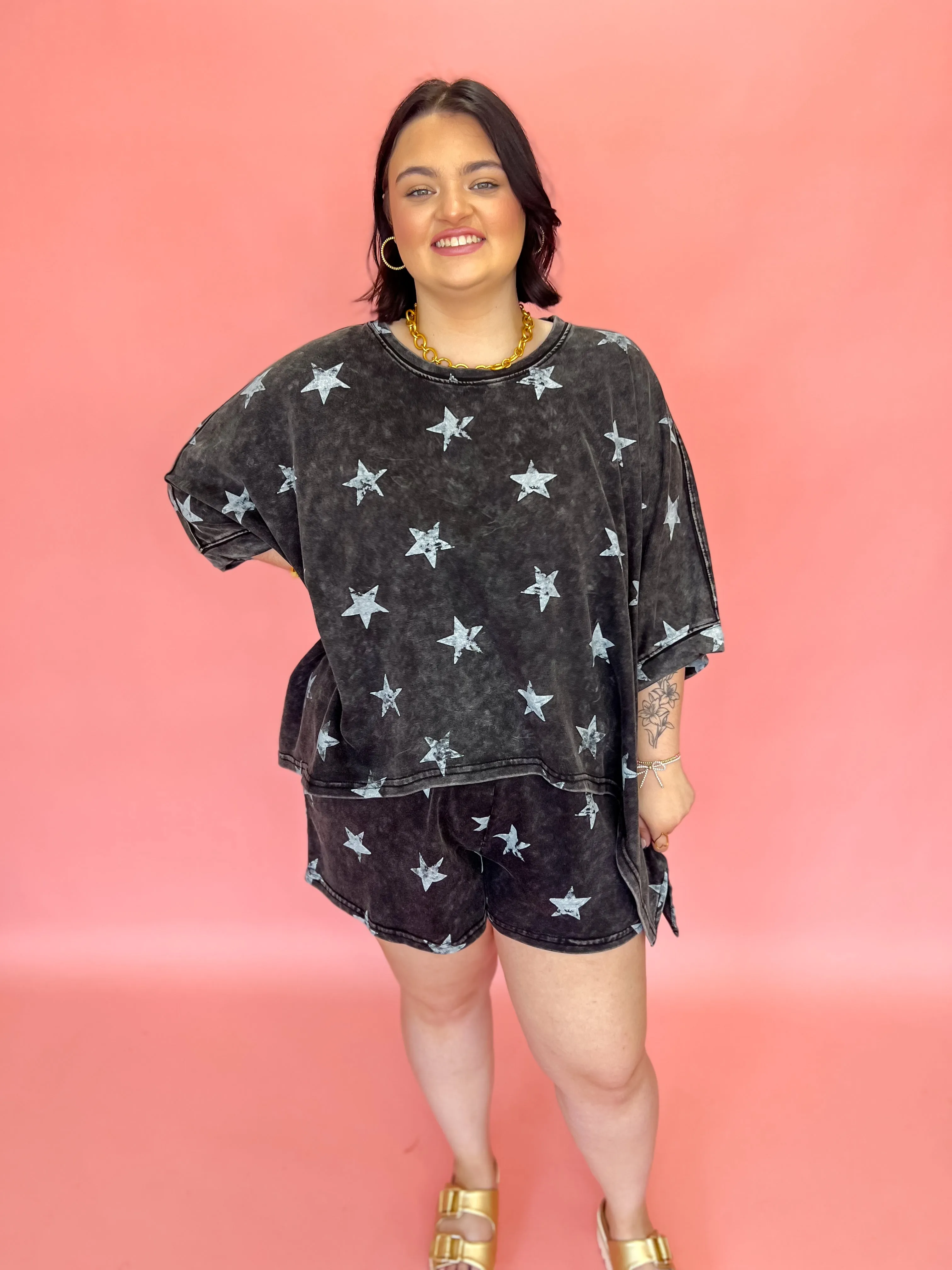 [Plus Size] Starry Eyed Lounge Short Set