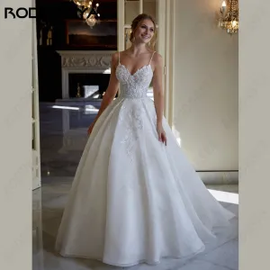 Princess Wedding Dress For Women V-Neck Backless