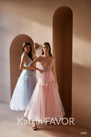 Puffy short dress Pastel cocktail dress Occasion wear