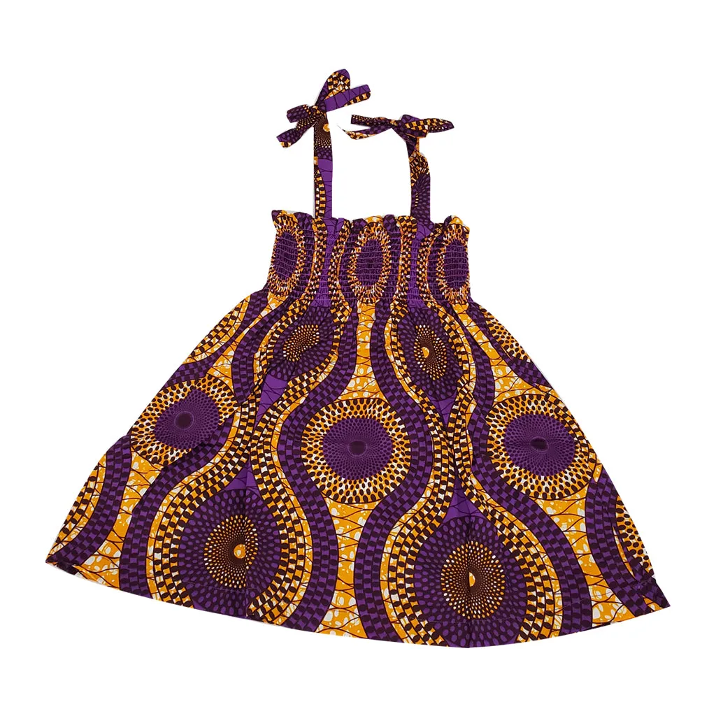 Purple Crown Girl's Smock Dress