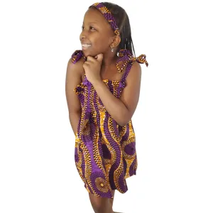 Purple Crown Girl's Smock Dress