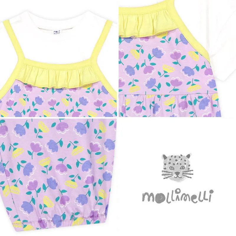 Purple Flower Garden Overall 2406MO08