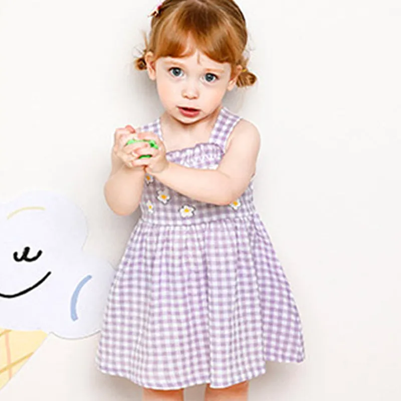 Purple Flower Waffle Dress 2405MM34