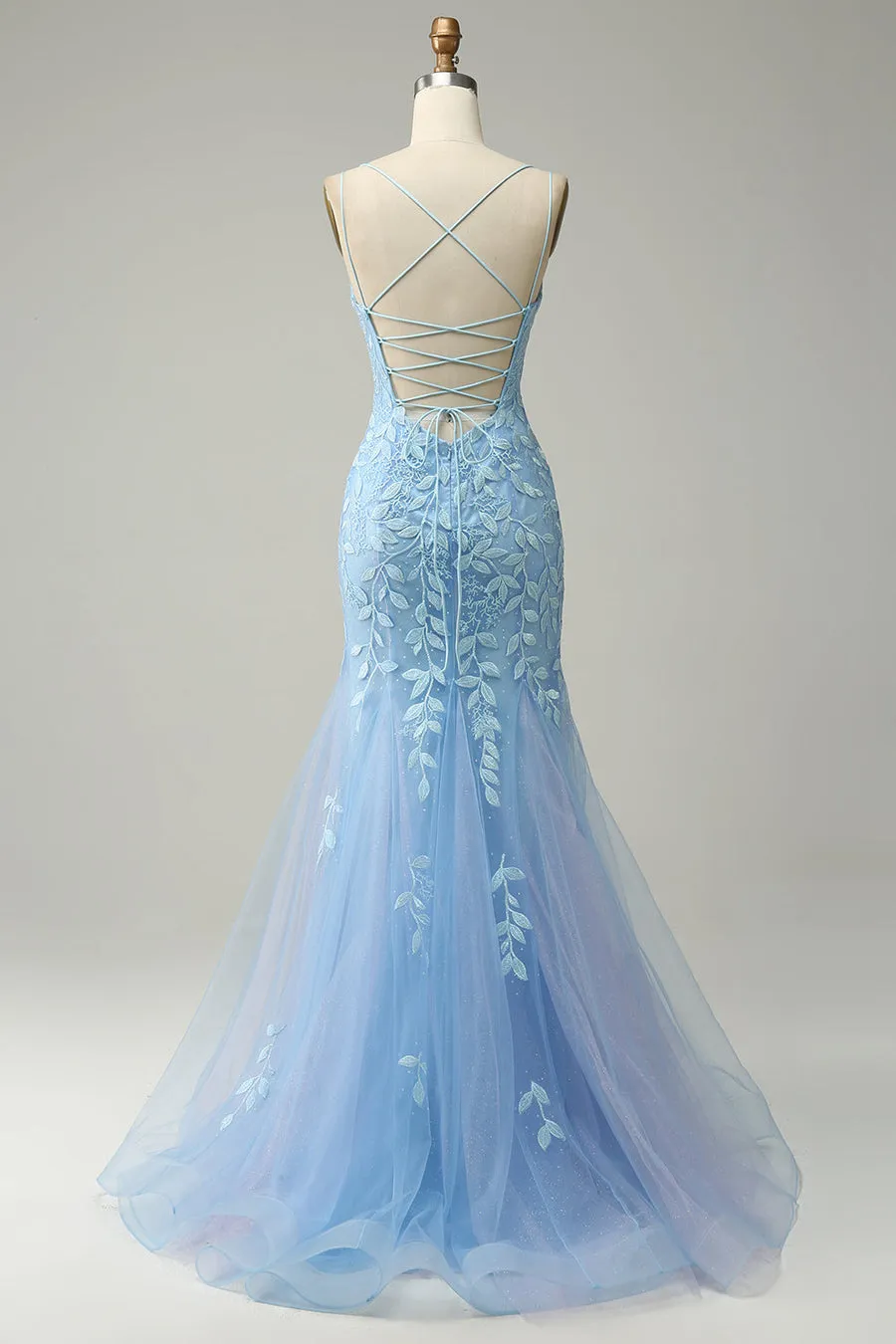 Purple Violet Lace Applique Prom Dress Long Mermaid Evening Gown UK