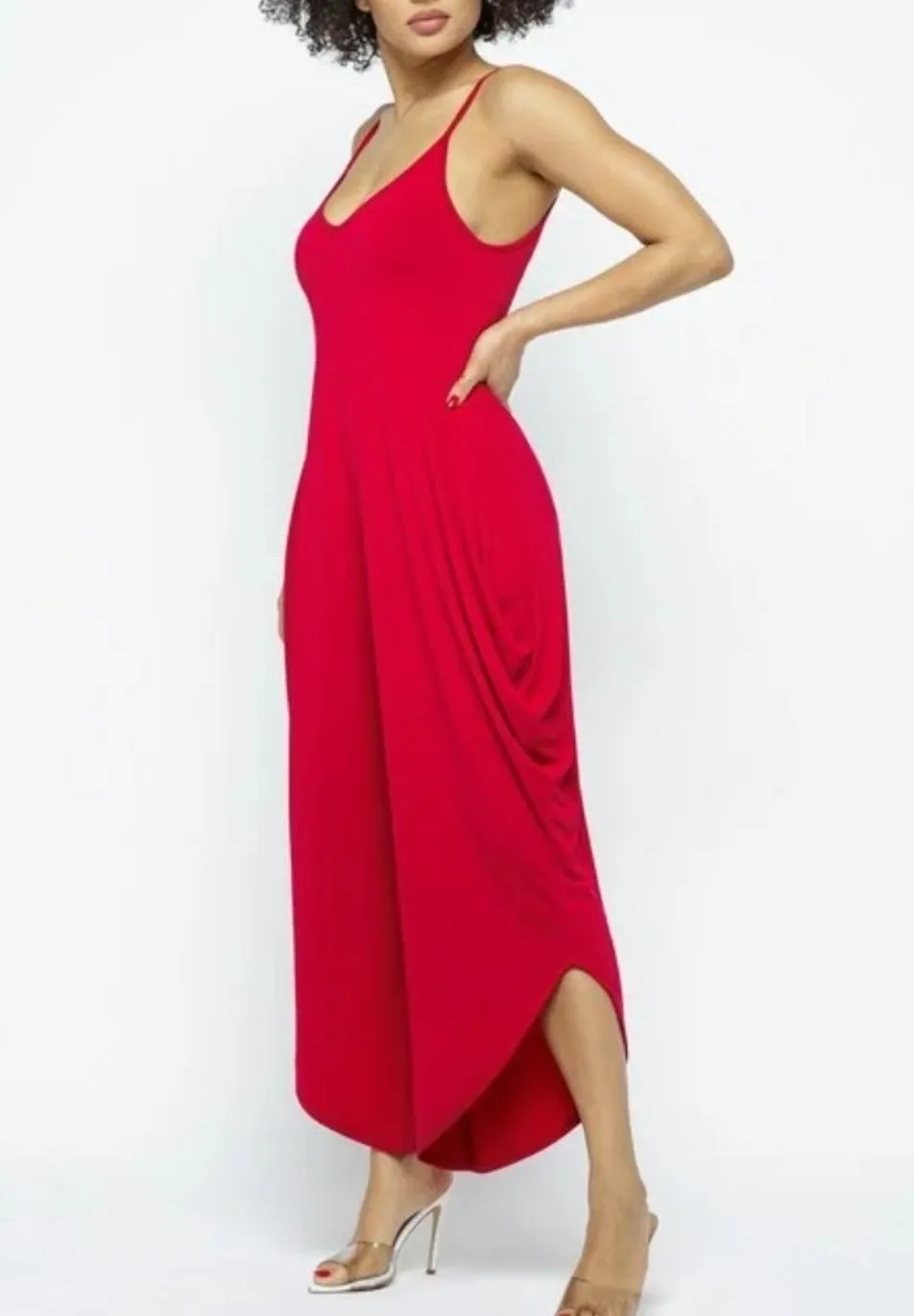 Red Harem Jumpsuit