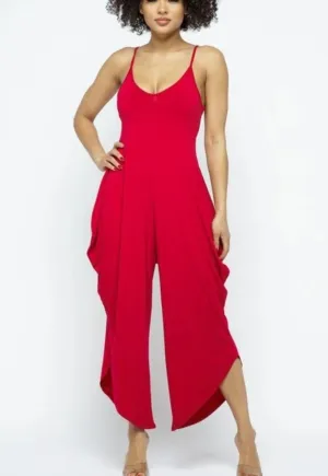 Red Harem Jumpsuit