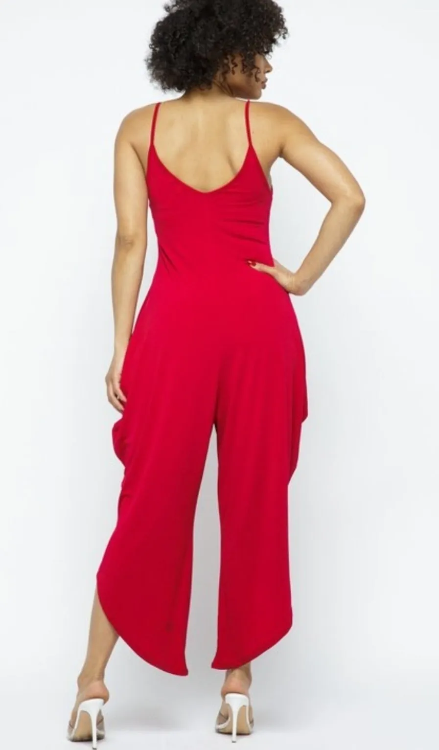 Red Harem Jumpsuit
