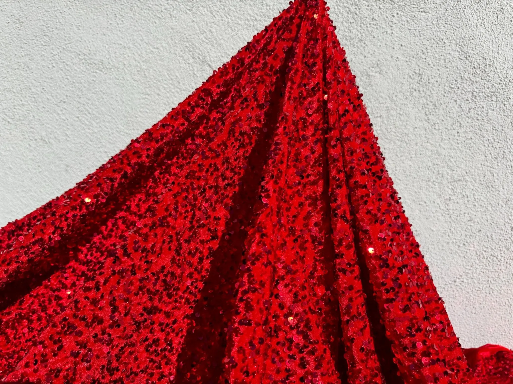 Red Sequined Velvet