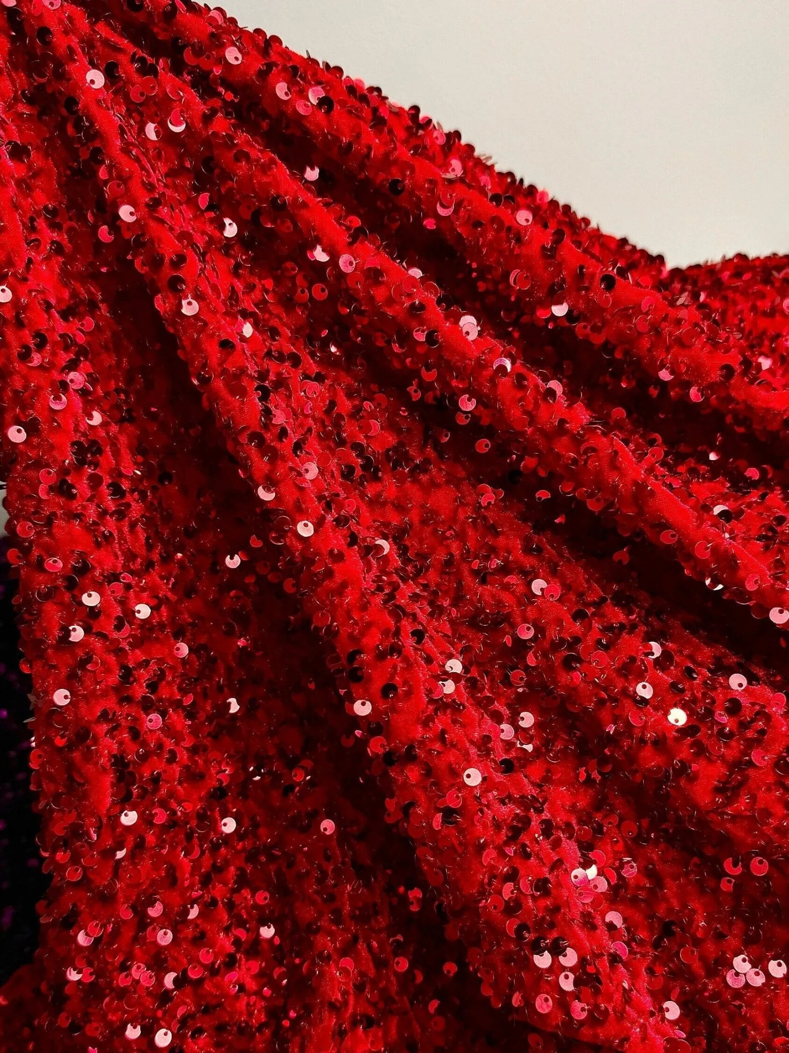Red Sequined Velvet
