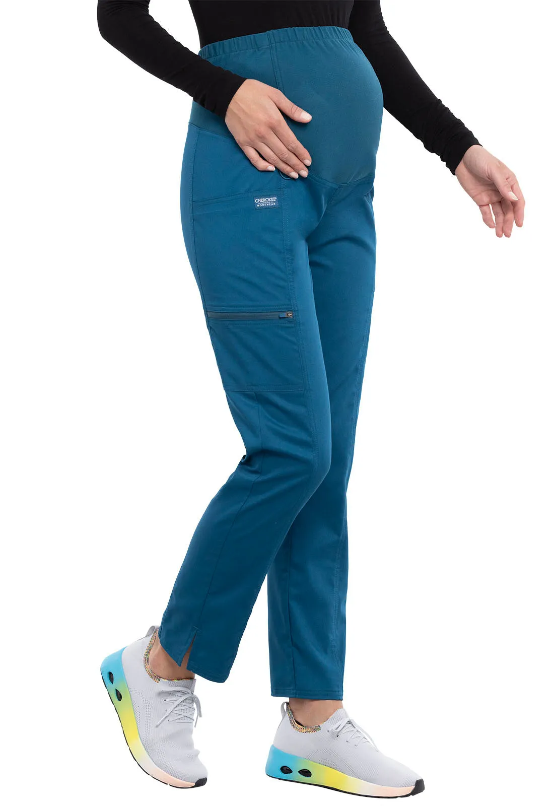 Revolution WW155 Maternity Straight Leg Pants Caribbean Blue