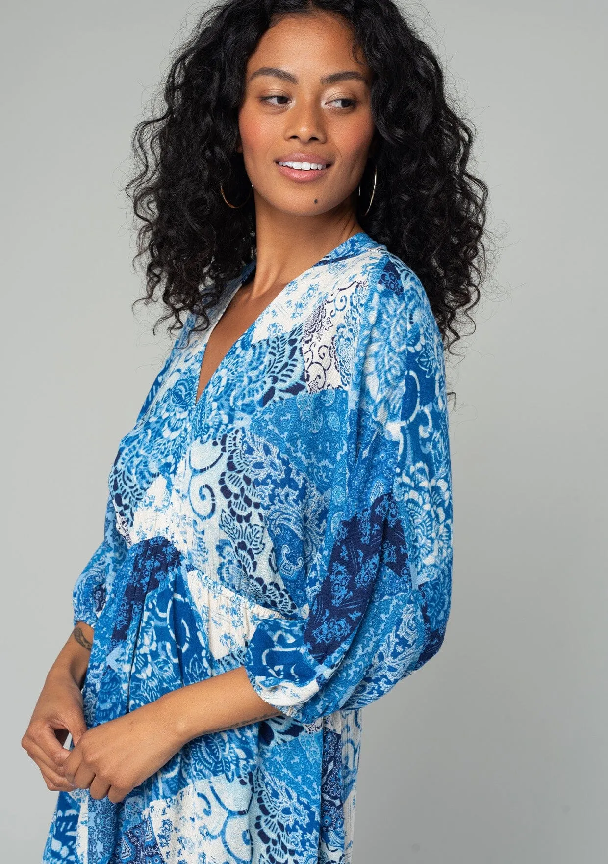 Romina Patchwork Mini Dress
