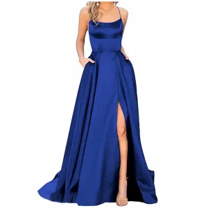 Royal Blue Velvet Evening Dresses One Shoulder Formal Party Gown Long Maxi Dress Plus Size Special Occasion Gowns