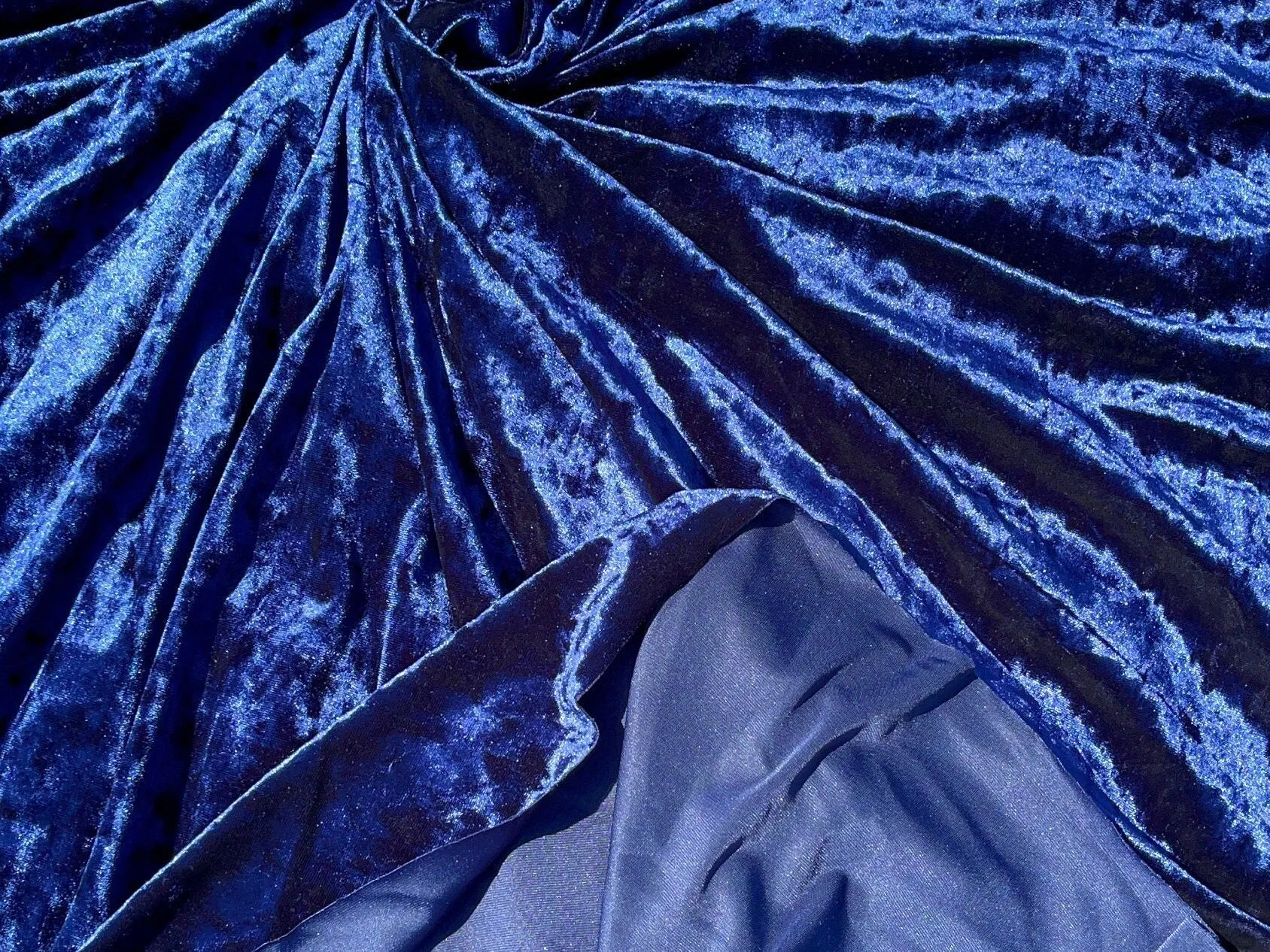 Royal Blue Velvet Polyester Spandex Prom Dresses Pants Table Runner Royal Blue Backdrops Costumes Stretch Fabric By The Yard 4 way Stretch