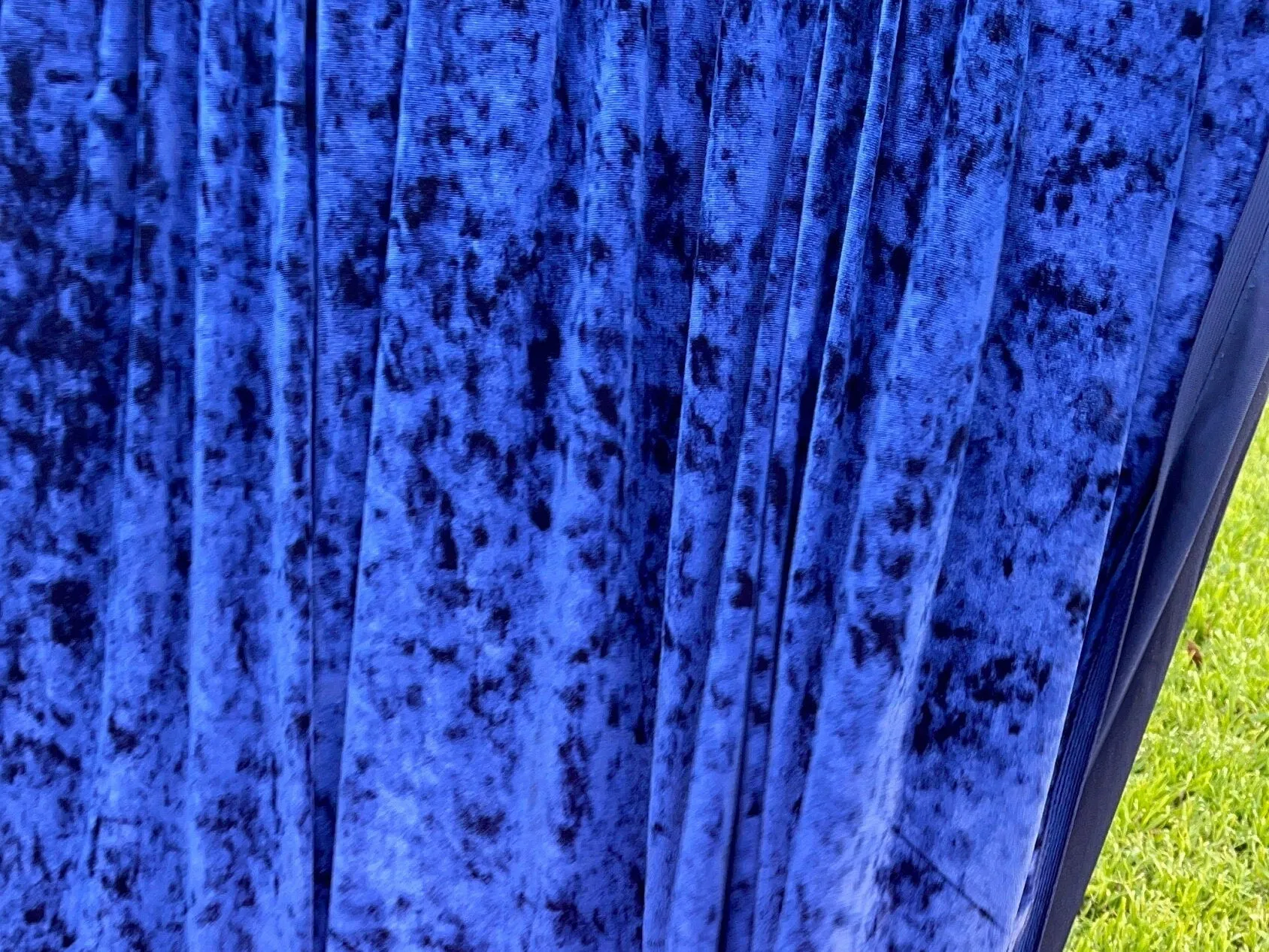 Royal Blue Velvet Polyester Spandex Prom Dresses Pants Table Runner Royal Blue Backdrops Costumes Stretch Fabric By The Yard 4 way Stretch