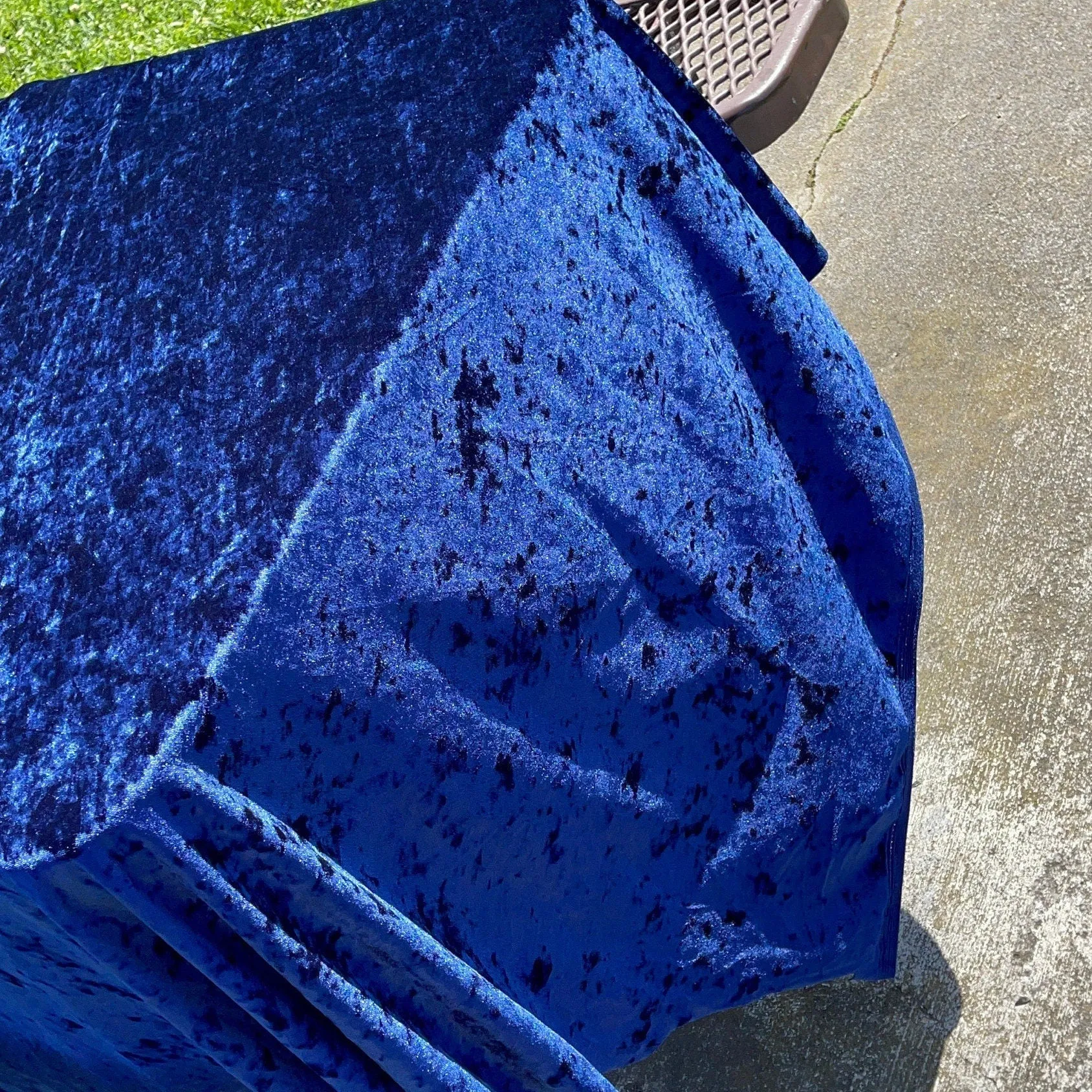 Royal Blue Velvet Polyester Spandex Prom Dresses Pants Table Runner Royal Blue Backdrops Costumes Stretch Fabric By The Yard 4 way Stretch