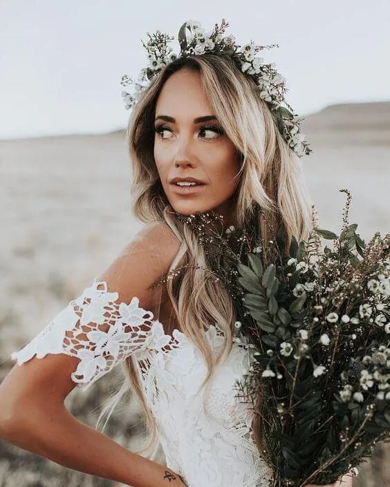 Roycebridal Rustic Mermaid Lace Ivory Wedding Dresses Illusion Neckline Beach Wedding Dress,MW488