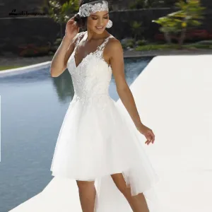 Roycebridal Sexy Bohemian Short Wedding Dress Beach Summer