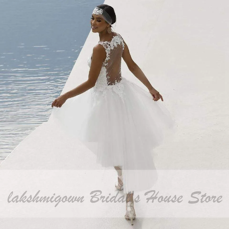 Roycebridal Sexy Bohemian Short Wedding Dress Beach Summer