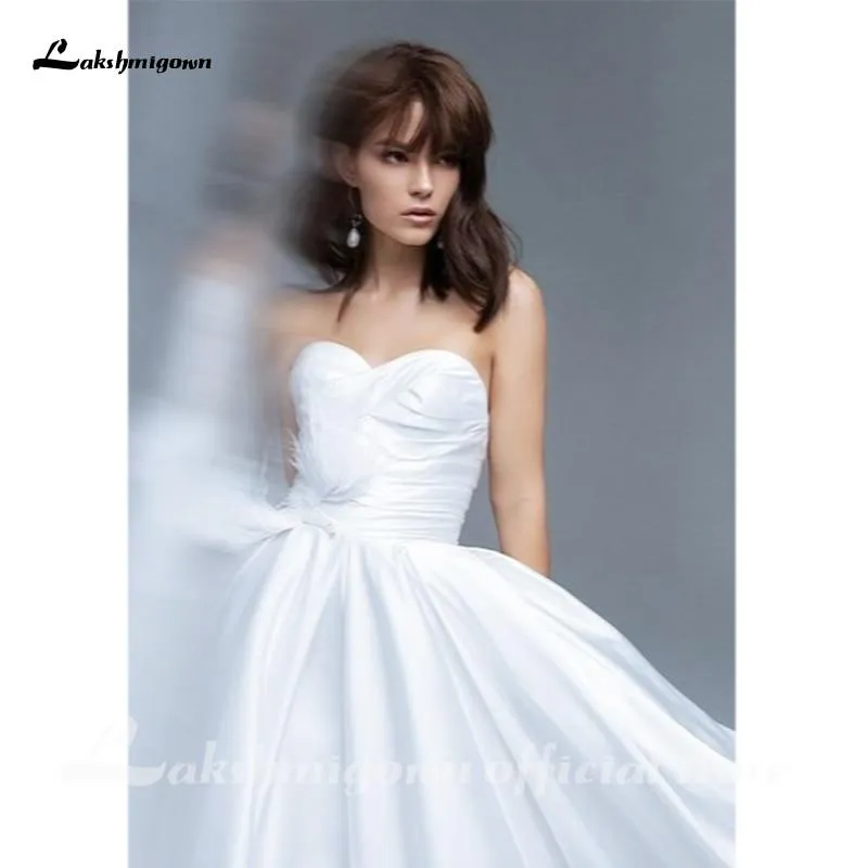 Roycebridal Simple Strapless Sweetheart A-Line Wedding Dresses