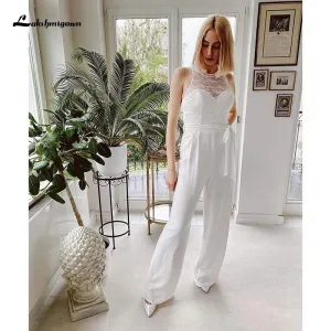 Roycebridal Top Lace Jumpsuit Wedding Dresses Simple Beach