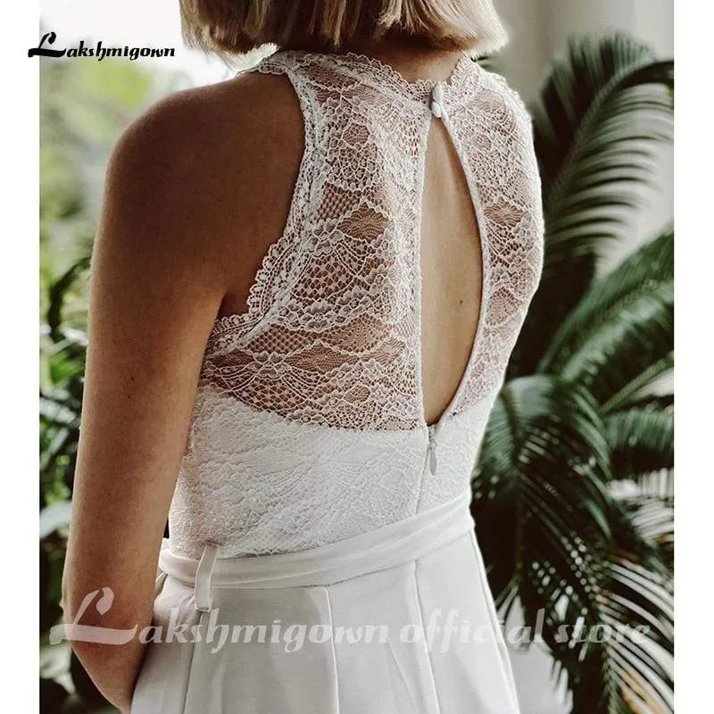 Roycebridal Top Lace Jumpsuit Wedding Dresses Simple Beach