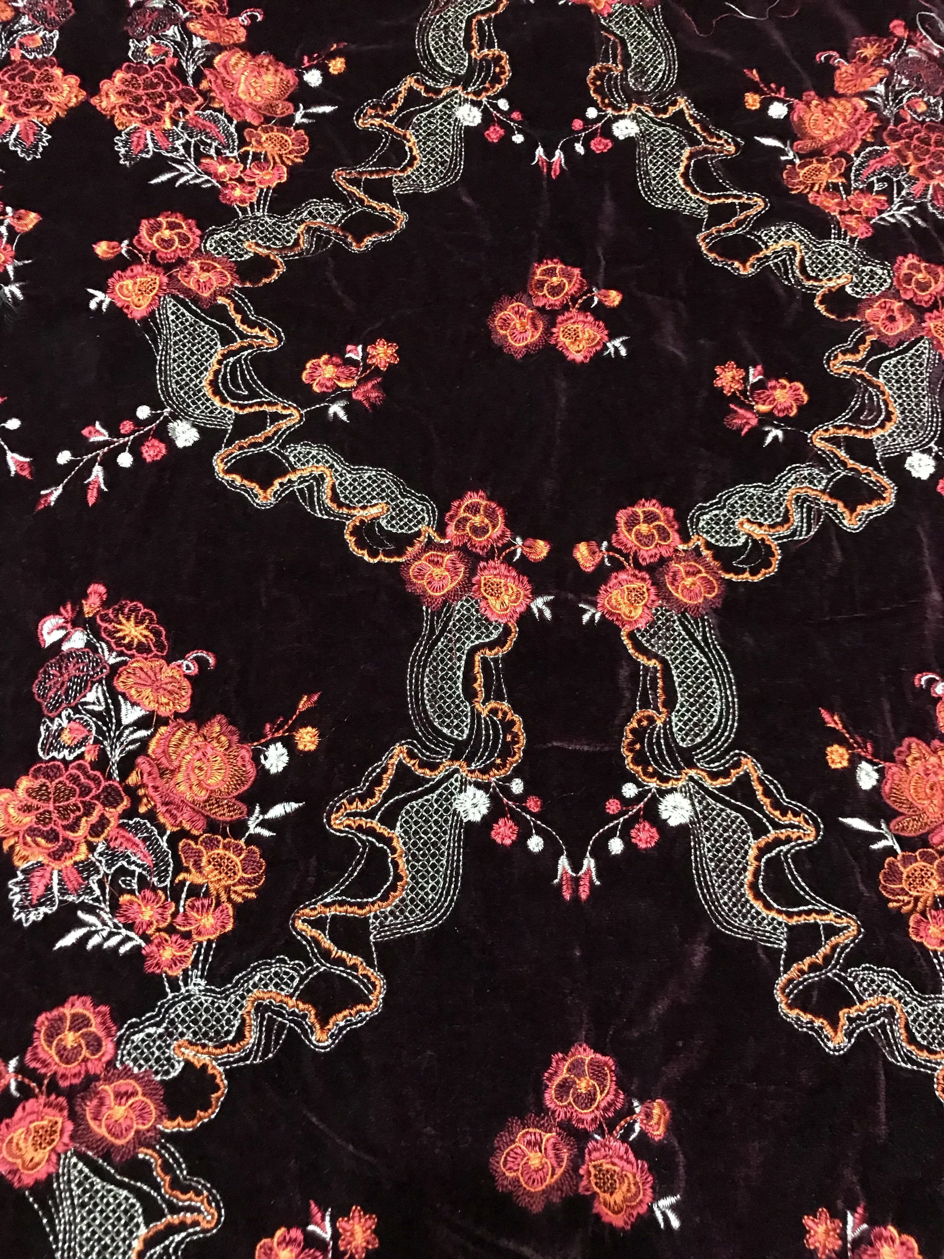 Sarinnah Premium 33-Embroided Fine quality Velvet shawl.